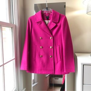 😍✨Sz2 J. Crew pea coat in pink